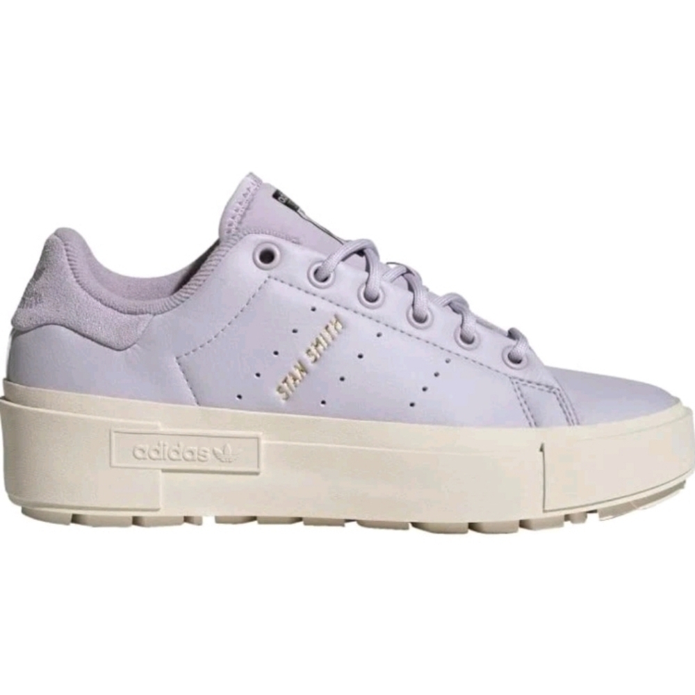 adidas Womens Lavender Stan Smith Bonega X Chunky Platform Trendy Shoes 8